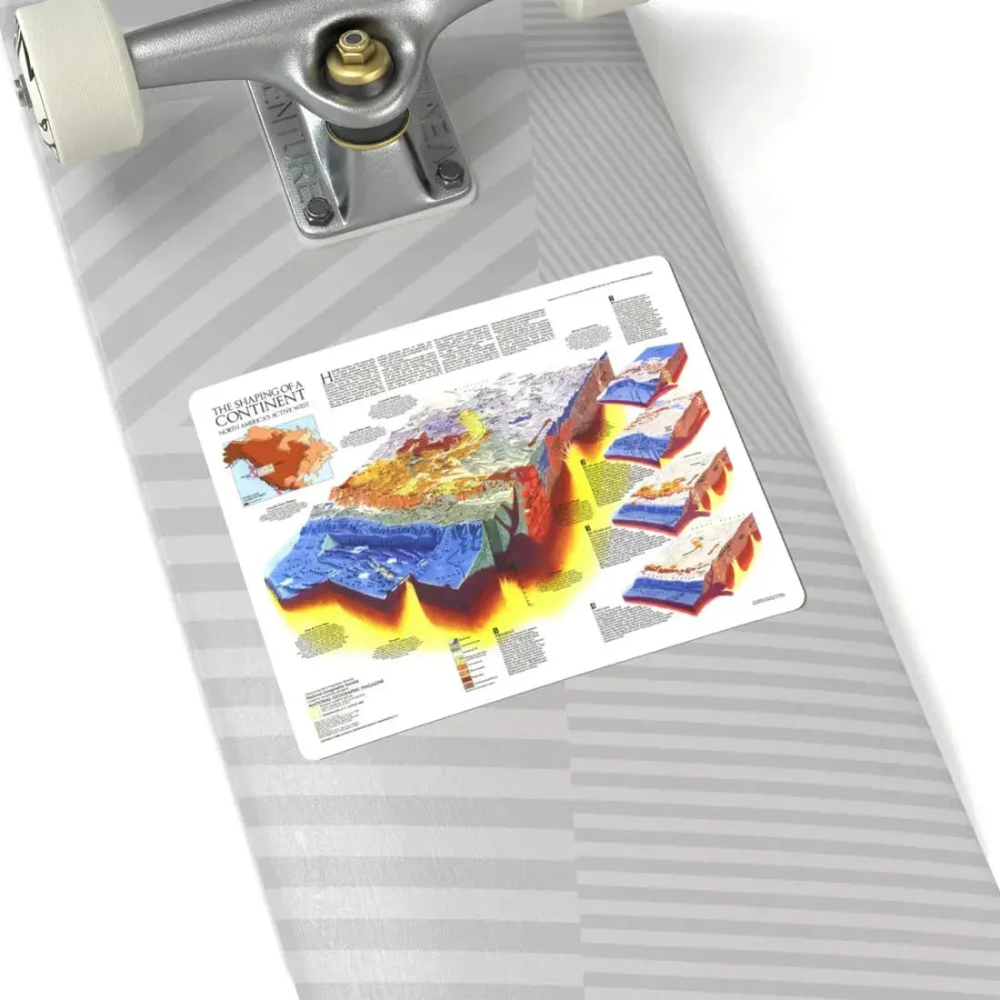 North America - The Shaping of a Continent (1985) (Map) STICKER Vinyl Kiss-Cut Decal - The Sticker Space