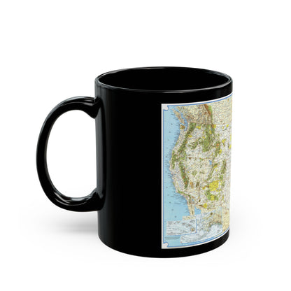 North America - Vacationlands (1966) (Map) Black Coffee Mug-The Sticker Space