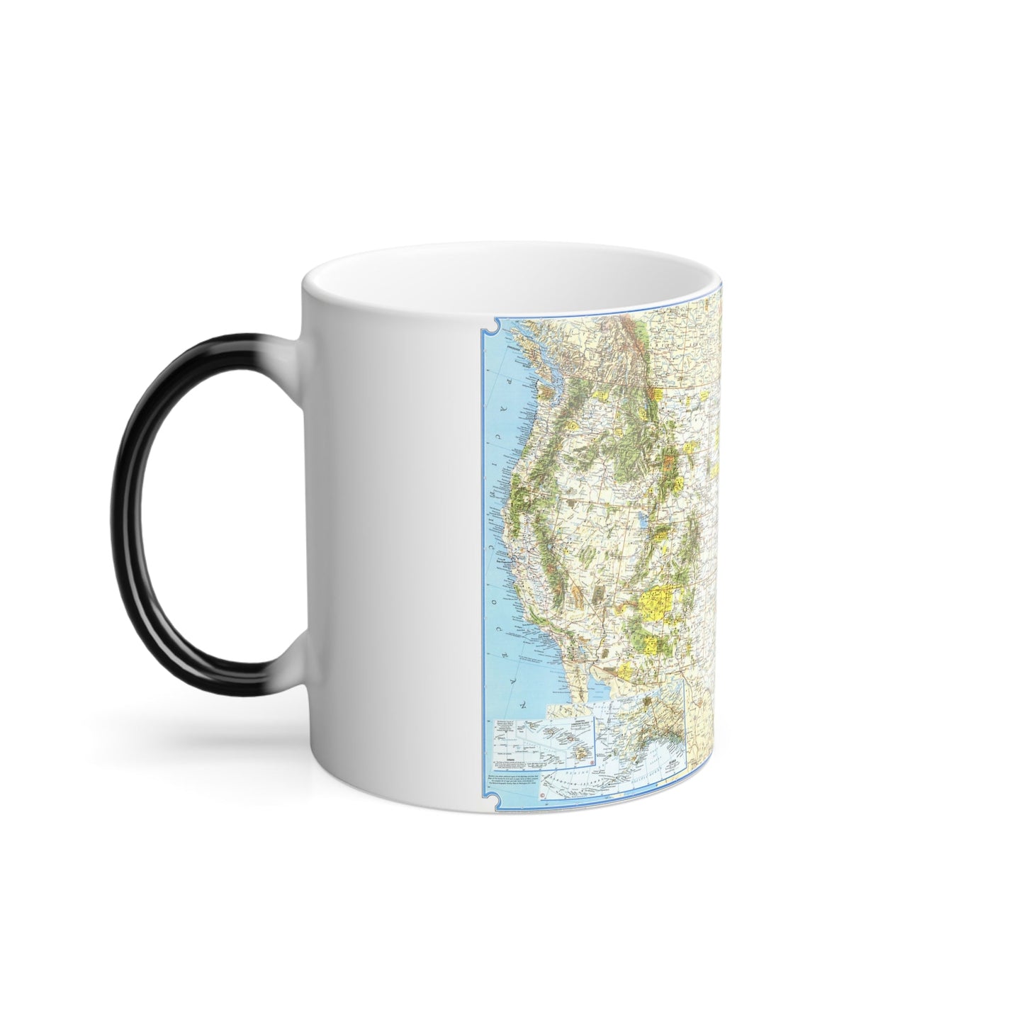 North America - Vacationlands (1966) (Map) Color Changing Mug 11oz-11oz-The Sticker Space