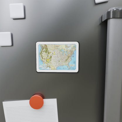 North America - Vacationlands (1966) (Map) Refrigerator Magnet-The Sticker Space