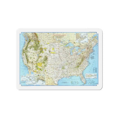 North America - Vacationlands (1966) (Map) Refrigerator Magnet - The Sticker Space