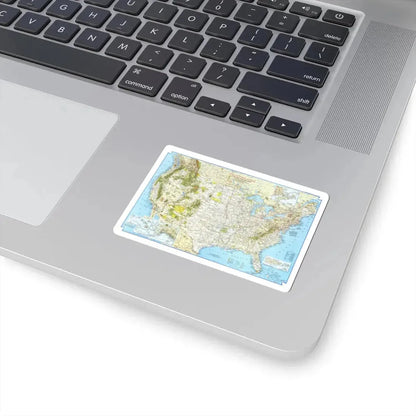 North America - Vacationlands (1966) (Map) STICKER Vinyl Kiss-Cut Decal - The Sticker Space