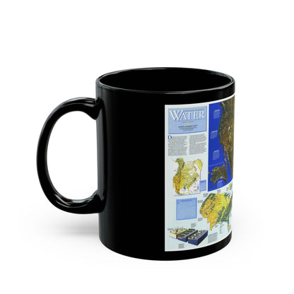 North America - Water- Precious Resource (1993) (Map) Black Coffee Mug-The Sticker Space