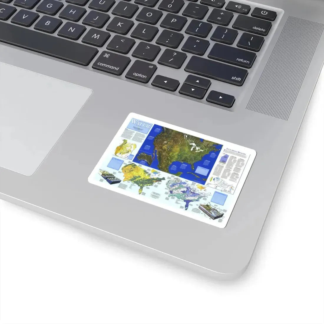 North America - Water- Precious Resource (1993) (Map) STICKER Vinyl Kiss-Cut Decal - The Sticker Space