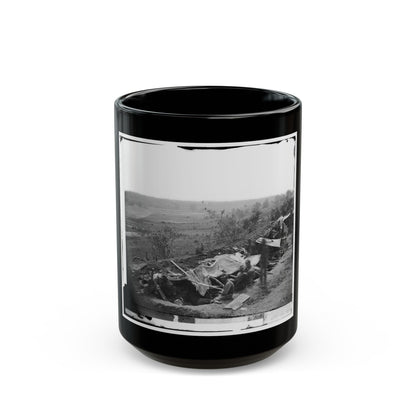 North Anna River, Va. Federal Troops Occupying Line Of Breastworks On The North Bank (U.S. Civil War) Black Coffee Mug-15oz-The Sticker Space