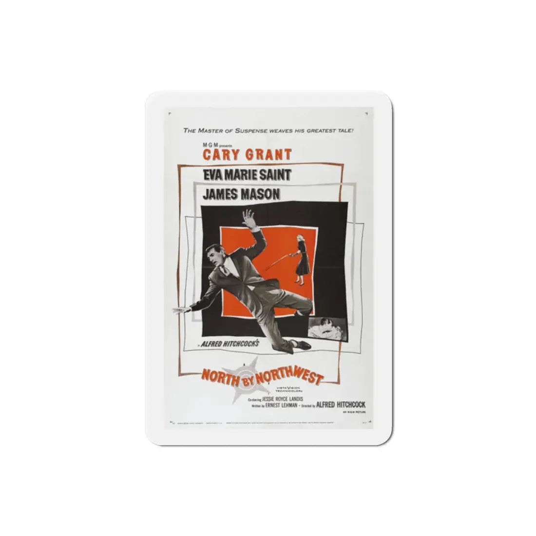 North by Northwest 1959 Movie Poster Refrigerator Magnet - The Sticker Space