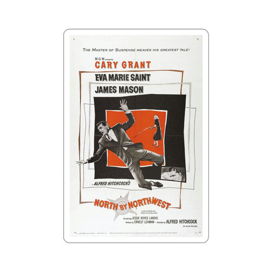 North by Northwest 1959 Movie Poster STICKER Vinyl Die-Cut Decal-6 Inch-The Sticker Space