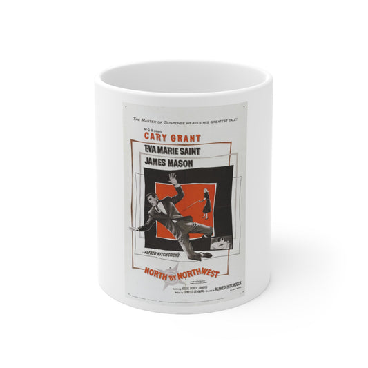 North by Northwest 1959 Movie Poster - White Coffee Cup 11oz-11oz-The Sticker Space