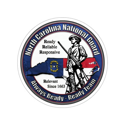 North Carolina National Guard STICKER Vinyl Die-Cut Decal 3 Inch - The Sticker Space