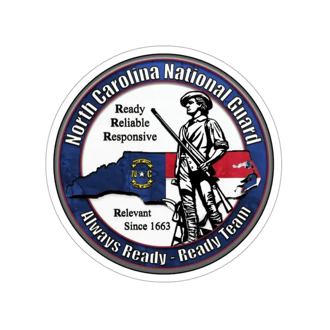 North Carolina National Guard STICKER Vinyl Die-Cut Decal - The Sticker Space