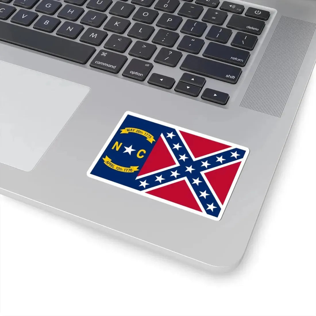 North Carolina Rebel Flag (United States) STICKER Vinyl Kiss-Cut Decal - The Sticker Space