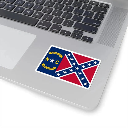 North Carolina Rebel Flag (United States) STICKER Vinyl Kiss-Cut Decal - The Sticker Space