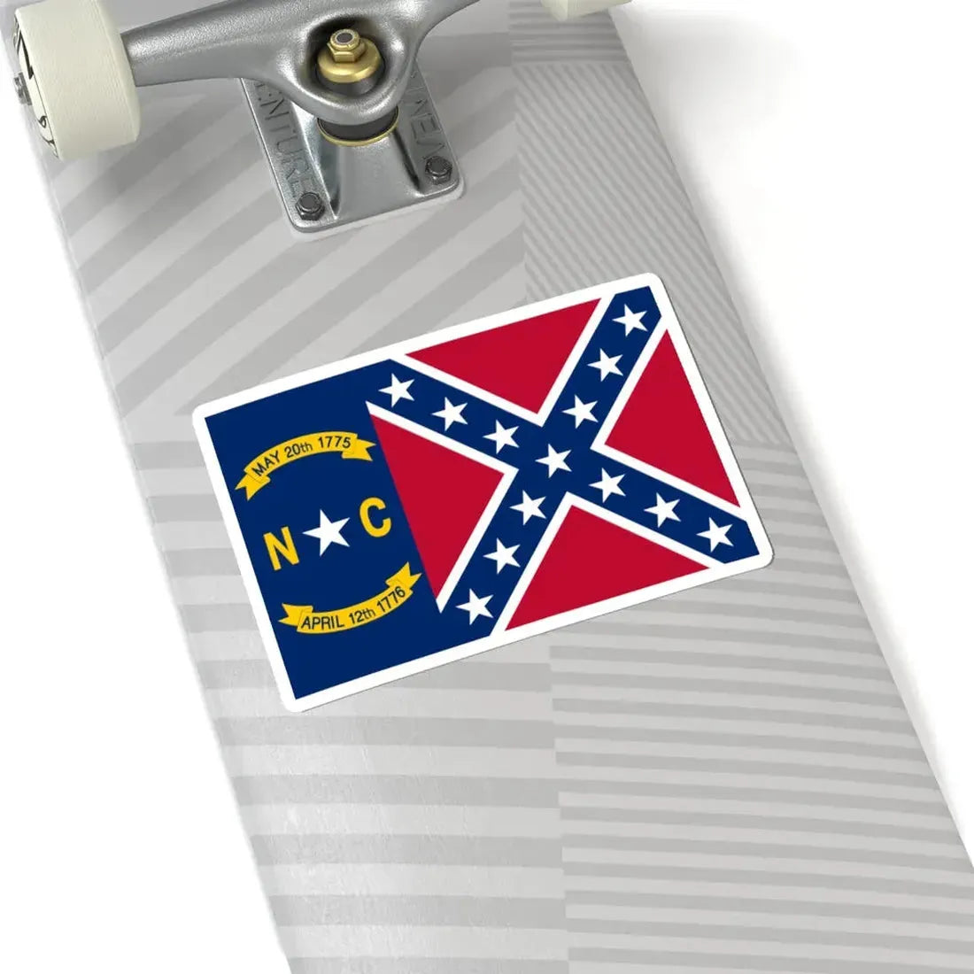 North Carolina Rebel Flag (United States) STICKER Vinyl Kiss-Cut Decal - The Sticker Space