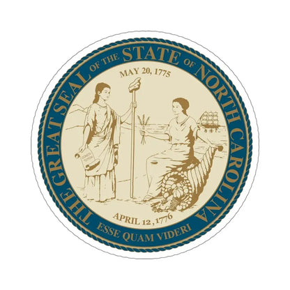 North Carolina State Seal v2 STICKER Vinyl Die-Cut Decal 6 Inch - The Sticker Space