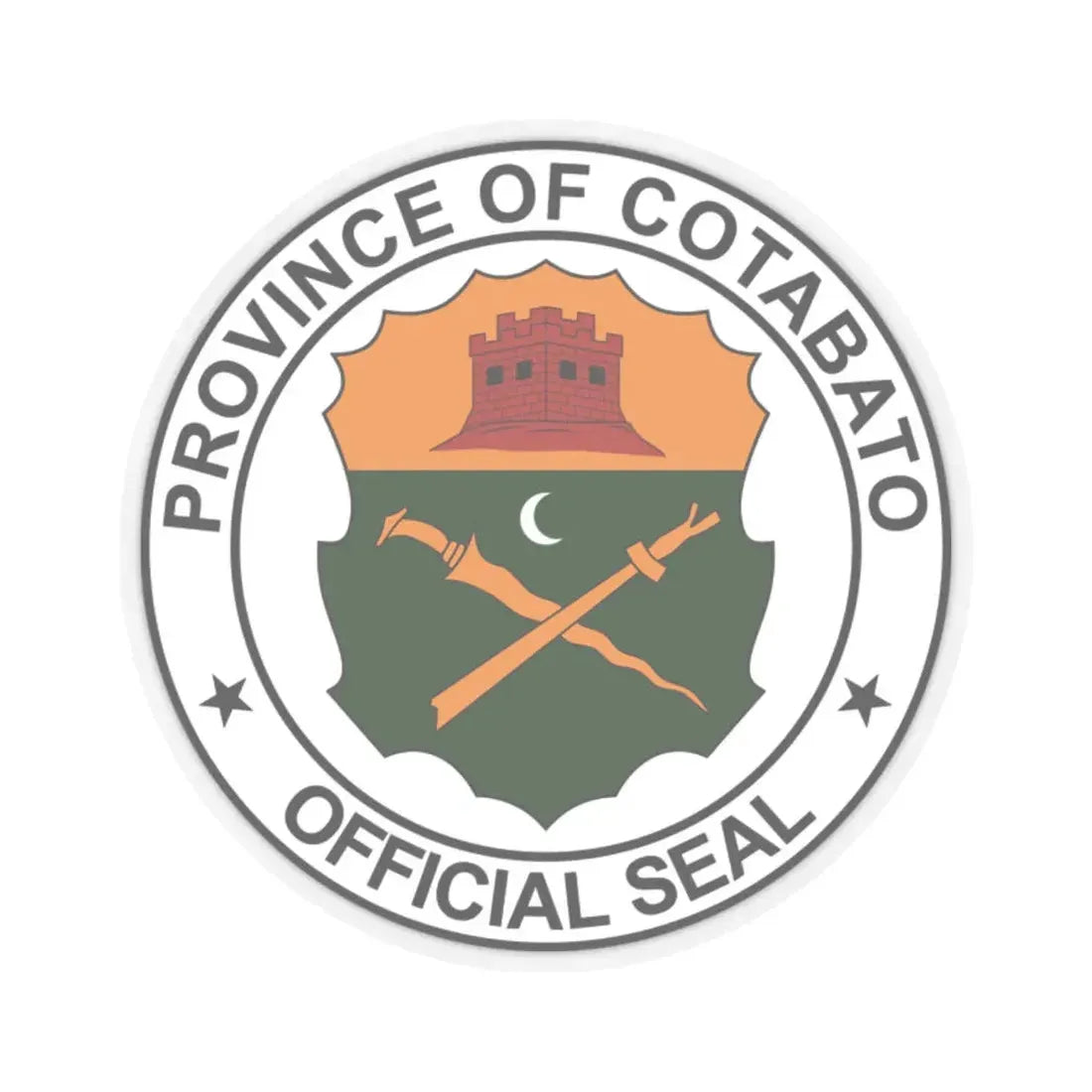 North Cotabato Seal (Philippines) STICKER Vinyl Kiss-Cut Decal 2 Inch Transparent - The Sticker Space