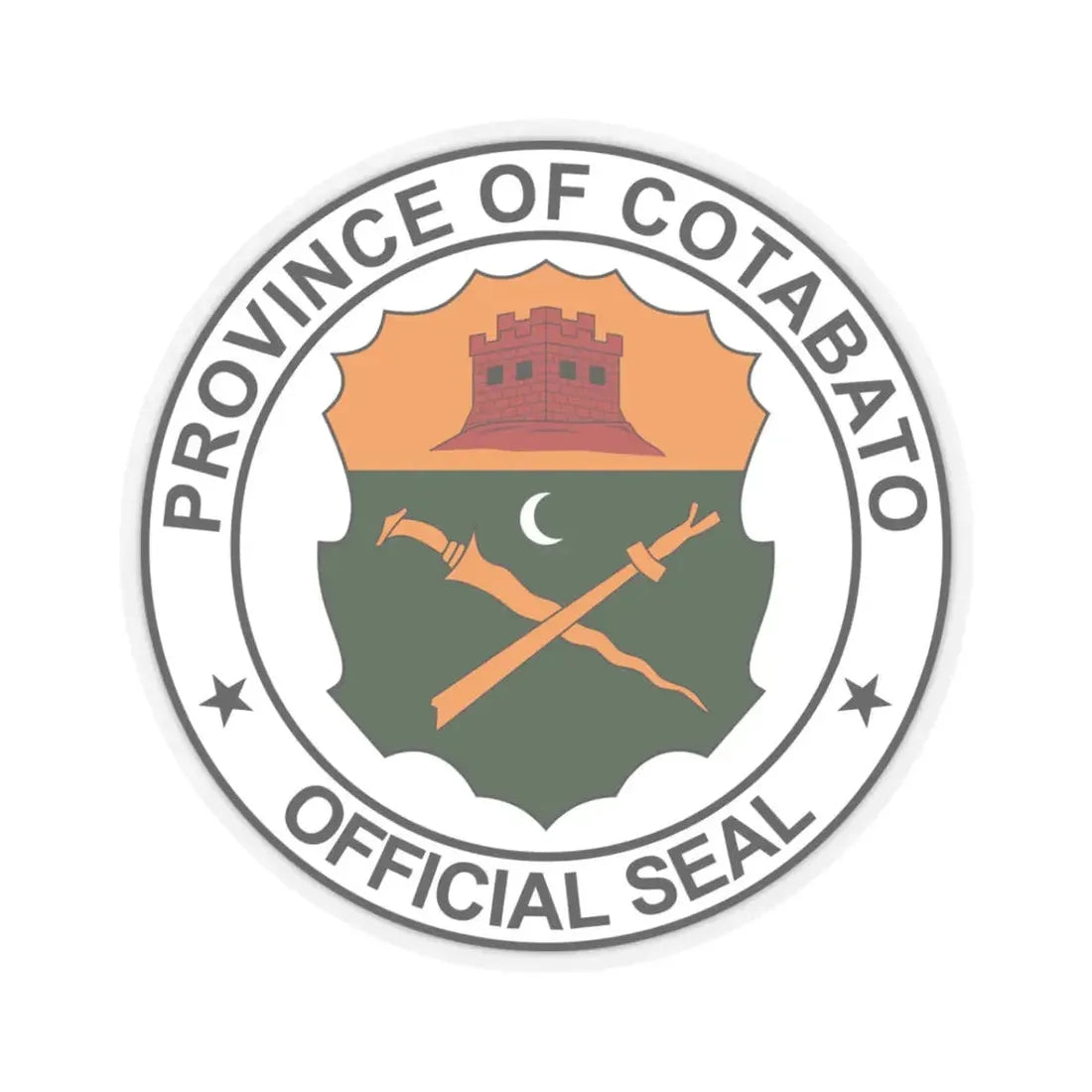 North Cotabato Seal (Philippines) STICKER Vinyl Kiss-Cut Decal 3 Inch Transparent - The Sticker Space