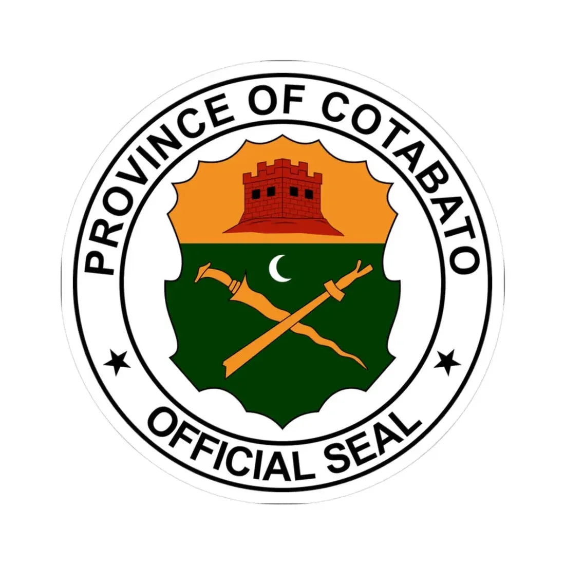 North Cotabato Seal (Philippines) STICKER Vinyl Kiss-Cut Decal 3 Inch White - The Sticker Space
