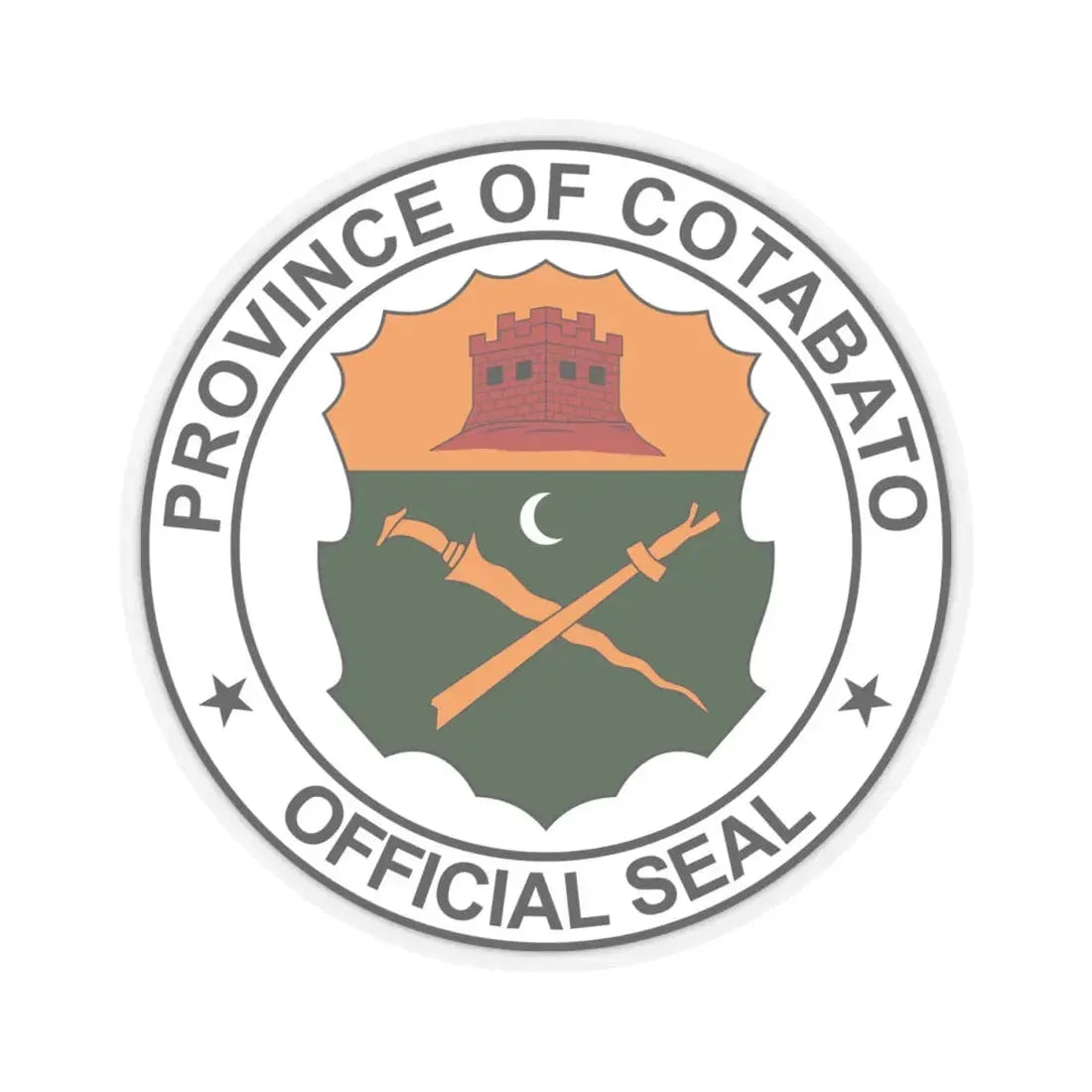 North Cotabato Seal (Philippines) STICKER Vinyl Kiss-Cut Decal 4 Inch Transparent - The Sticker Space