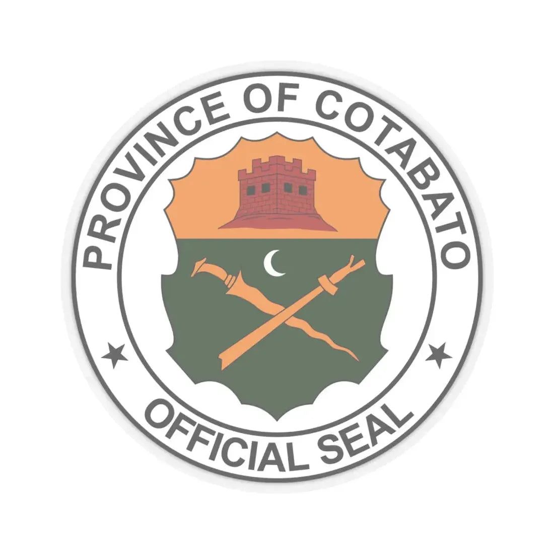 North Cotabato Seal (Philippines) STICKER Vinyl Kiss-Cut Decal 6 Inch Transparent - The Sticker Space