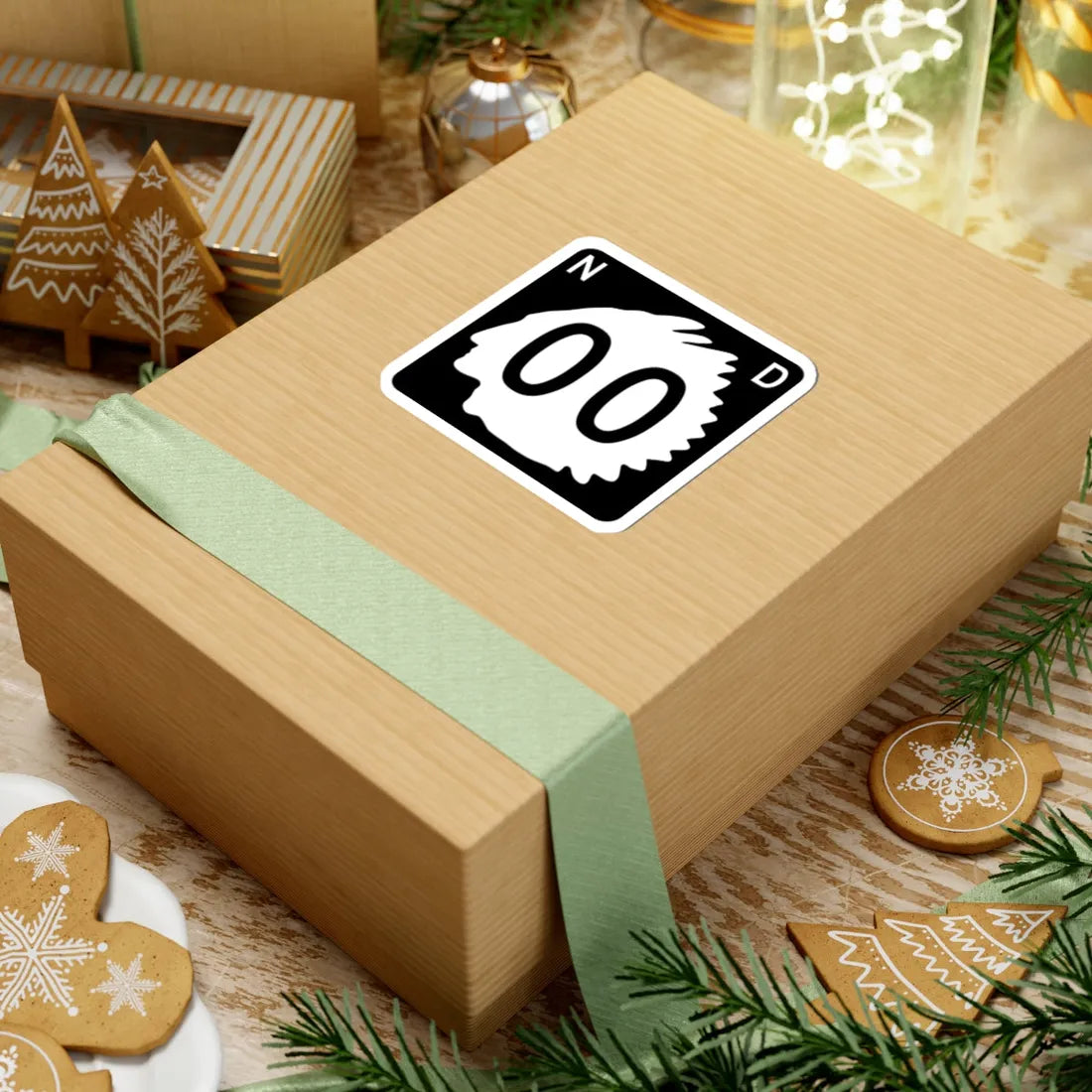 North Dakota 00 template (North Dakota) (Road Sign) STICKER Vinyl Kiss-Cut Decal - The Sticker Space