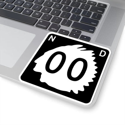North Dakota 00 template (North Dakota) (Road Sign) STICKER Vinyl Kiss-Cut Decal - The Sticker Space