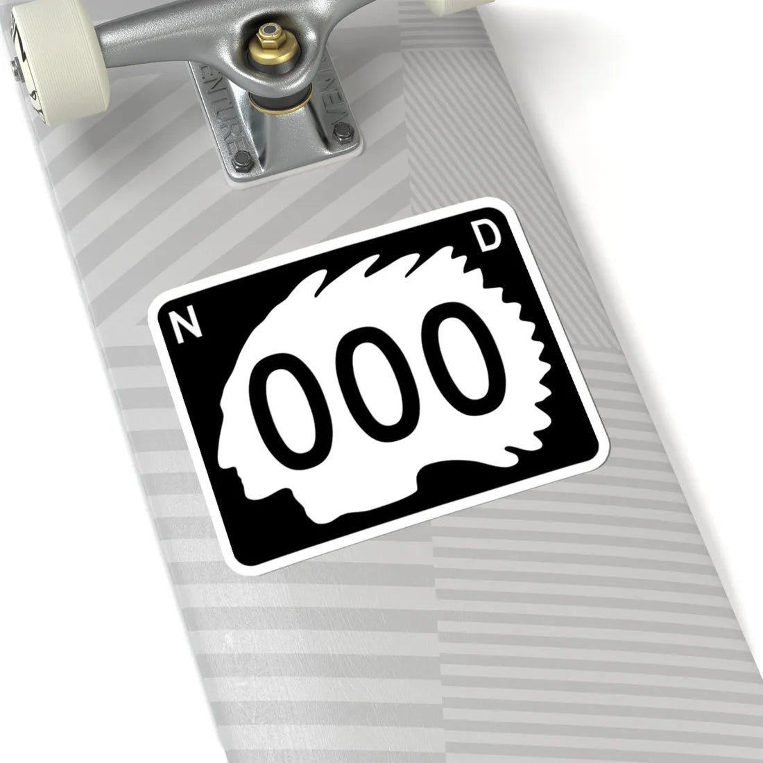 North Dakota 000 template (North Dakota) (Road Sign) STICKER Vinyl Kiss-Cut Decal - The Sticker Space