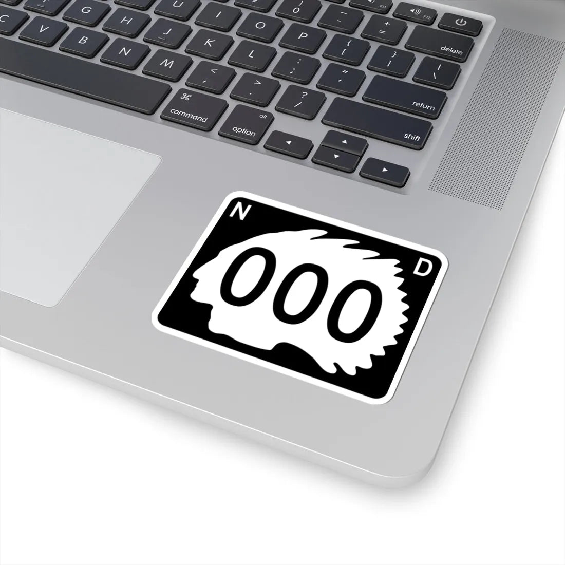 North Dakota 000 template (North Dakota) (Road Sign) STICKER Vinyl Kiss-Cut Decal - The Sticker Space
