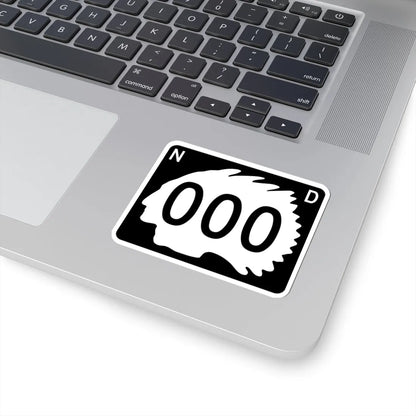 North Dakota 000 template (North Dakota) (Road Sign) STICKER Vinyl Kiss-Cut Decal - The Sticker Space