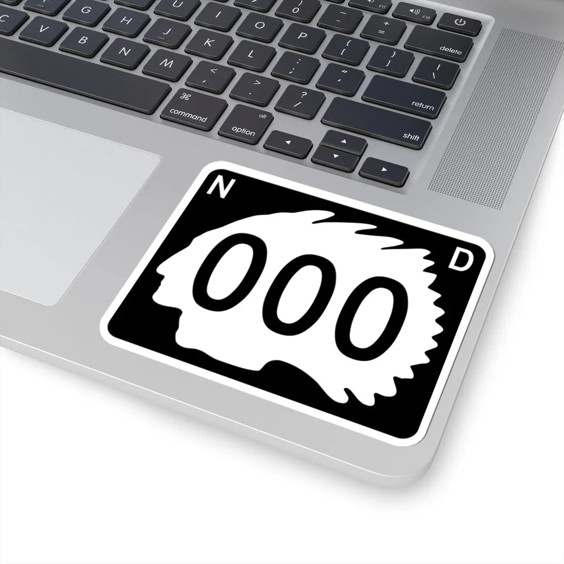 North Dakota 000 template (North Dakota) (Road Sign) STICKER Vinyl Kiss-Cut Decal - The Sticker Space