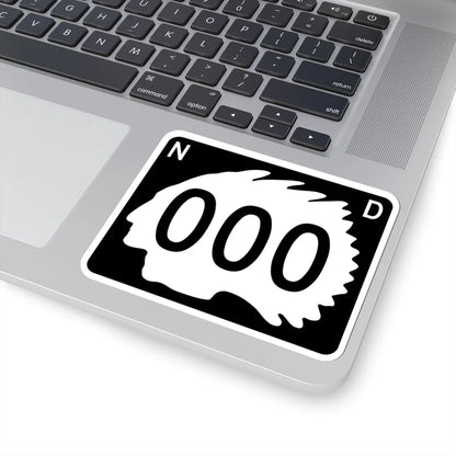 North Dakota 000 template (North Dakota) (Road Sign) STICKER Vinyl Kiss-Cut Decal - The Sticker Space