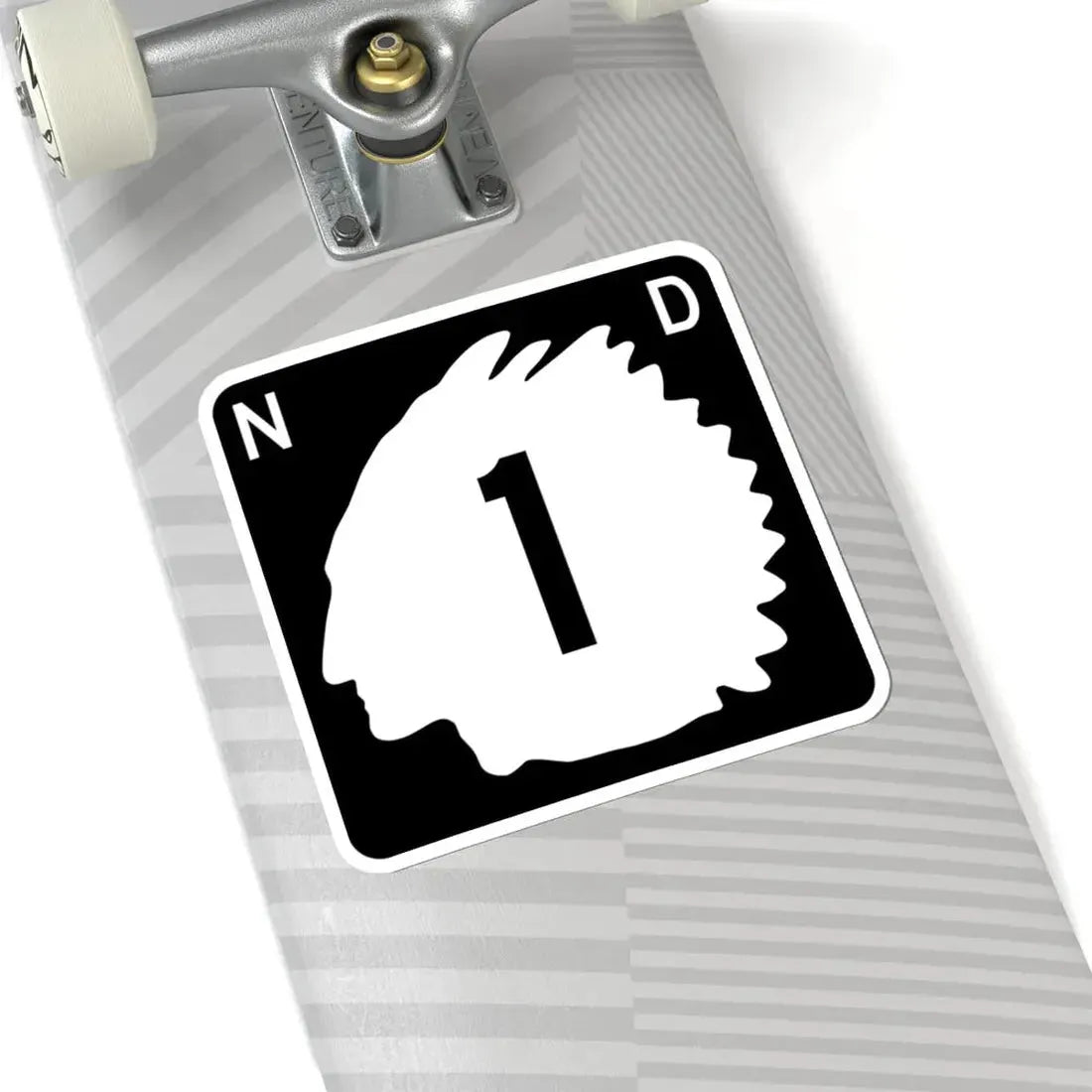 North Dakota 1 (North Dakota) (Road Sign) STICKER Vinyl Kiss-Cut Decal - The Sticker Space