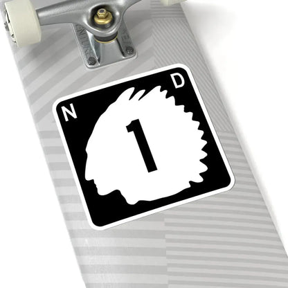 North Dakota 1 (North Dakota) (Road Sign) STICKER Vinyl Kiss-Cut Decal - The Sticker Space