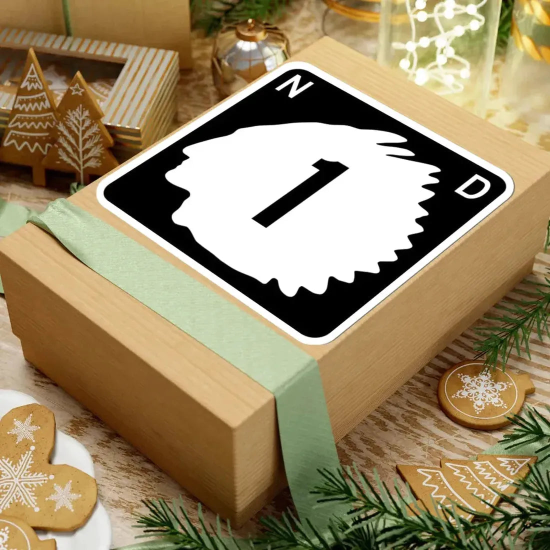 North Dakota 1 (North Dakota) (Road Sign) STICKER Vinyl Kiss-Cut Decal - The Sticker Space