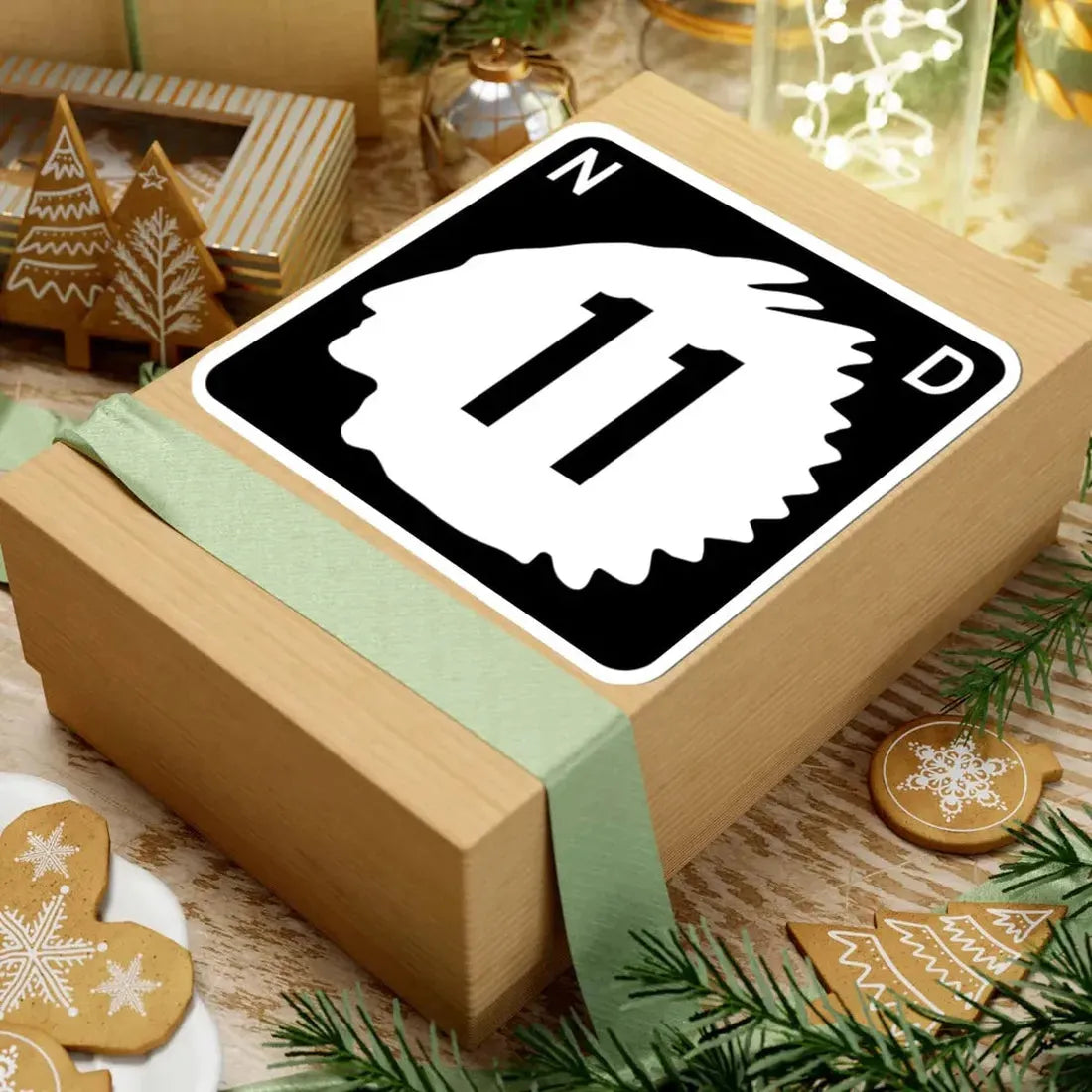 North Dakota 11 (North Dakota) (Road Sign) STICKER Vinyl Kiss-Cut Decal - The Sticker Space