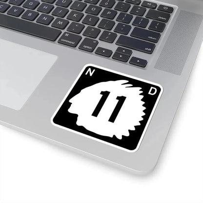 North Dakota 11 (North Dakota) (Road Sign) STICKER Vinyl Kiss-Cut Decal - The Sticker Space