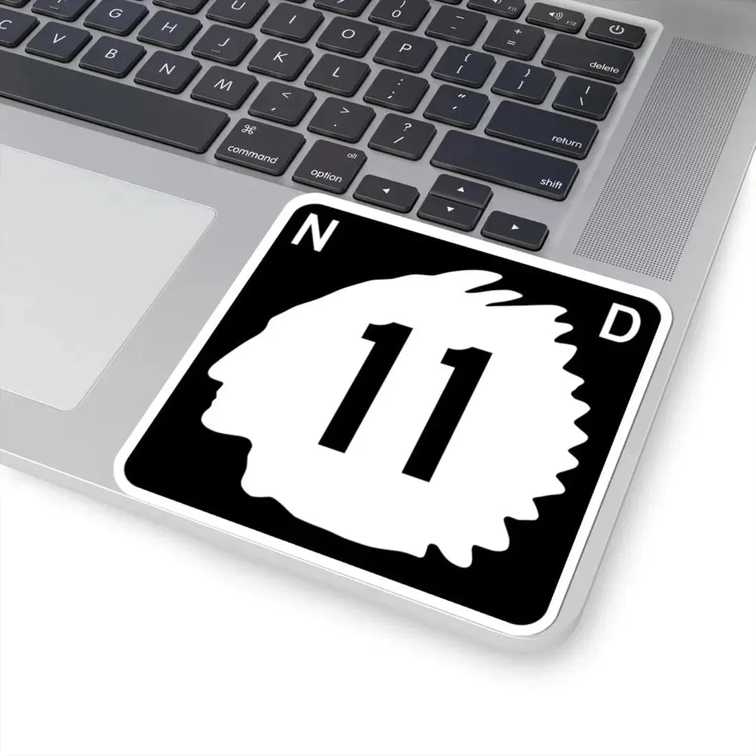 North Dakota 11 (North Dakota) (Road Sign) STICKER Vinyl Kiss-Cut Decal - The Sticker Space