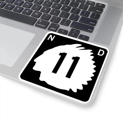 North Dakota 11 (North Dakota) (Road Sign) STICKER Vinyl Kiss-Cut Decal - The Sticker Space