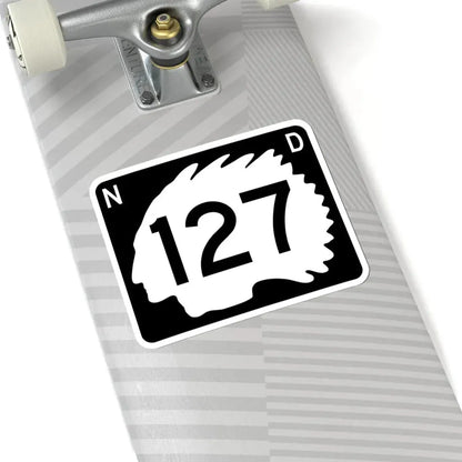 North Dakota 127 (North Dakota) (Road Sign) STICKER Vinyl Kiss-Cut Decal - The Sticker Space