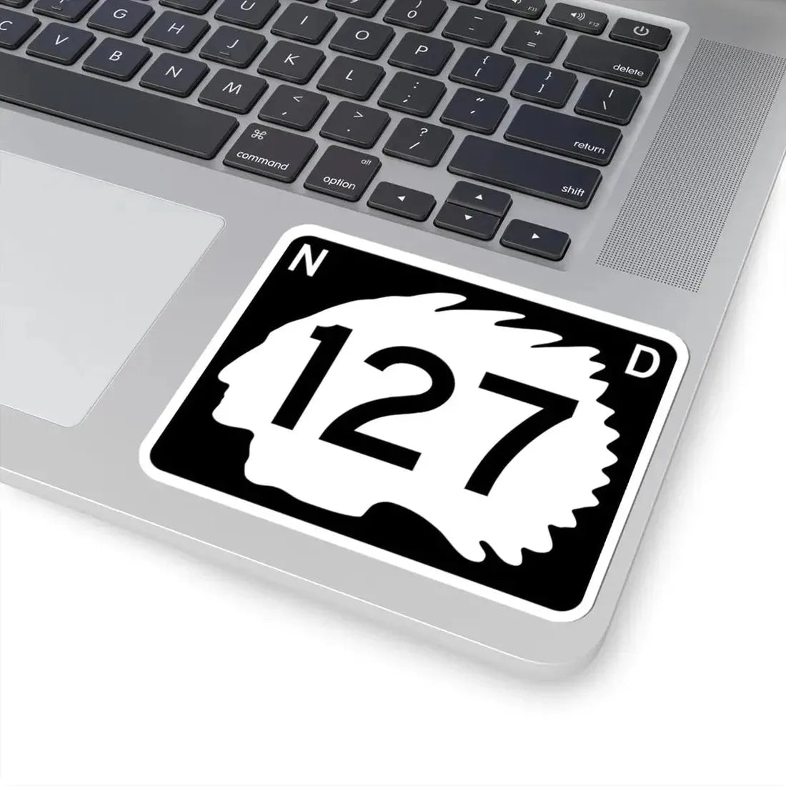 North Dakota 127 (North Dakota) (Road Sign) STICKER Vinyl Kiss-Cut Decal - The Sticker Space
