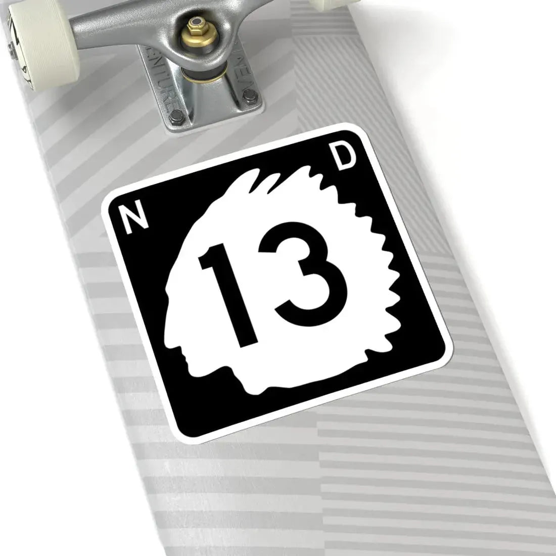 North Dakota 13 (North Dakota) (Road Sign) STICKER Vinyl Kiss-Cut Decal - The Sticker Space