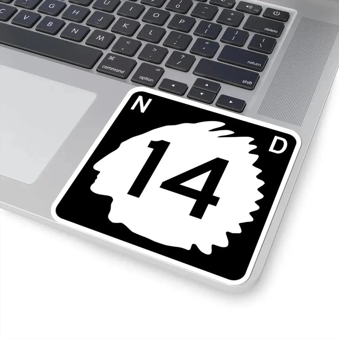 North Dakota 14 (North Dakota) (Road Sign) STICKER Vinyl Kiss-Cut Decal - The Sticker Space