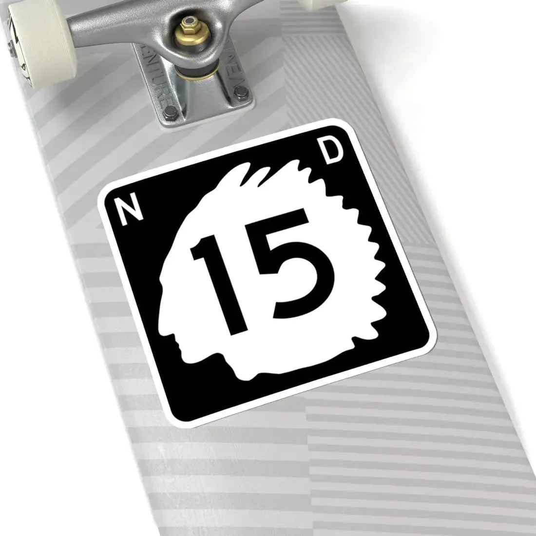 North Dakota 15 (North Dakota) (Road Sign) STICKER Vinyl Kiss-Cut Decal - The Sticker Space