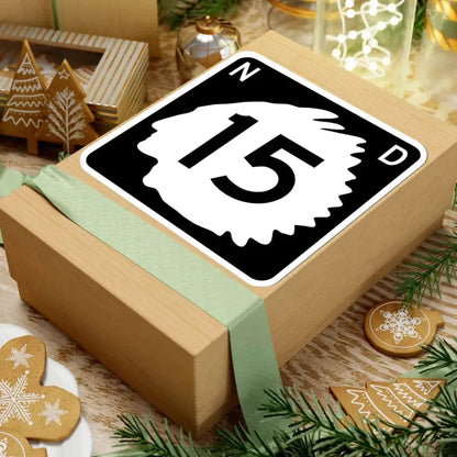 North Dakota 15 (North Dakota) (Road Sign) STICKER Vinyl Kiss-Cut Decal - The Sticker Space