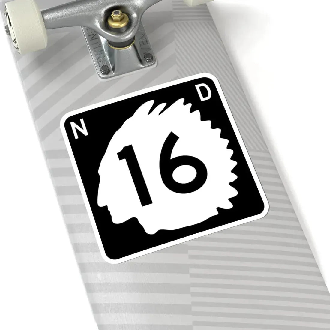 North Dakota 16 (North Dakota) (Road Sign) STICKER Vinyl Kiss-Cut Decal - The Sticker Space