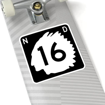 North Dakota 16 (North Dakota) (Road Sign) STICKER Vinyl Kiss-Cut Decal - The Sticker Space