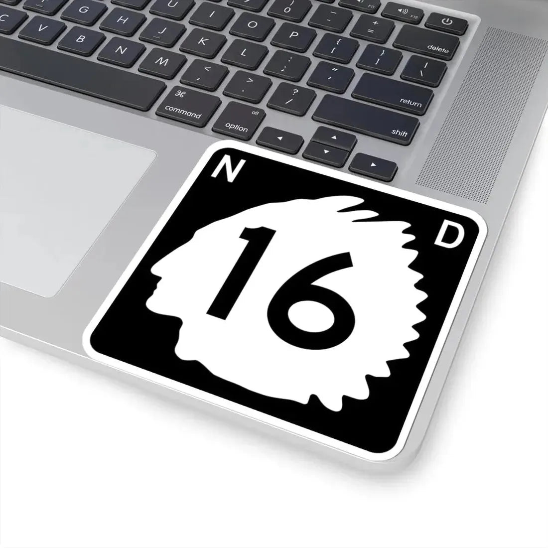 North Dakota 16 (North Dakota) (Road Sign) STICKER Vinyl Kiss-Cut Decal - The Sticker Space