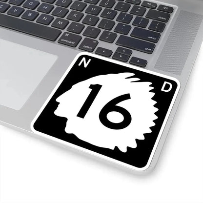 North Dakota 16 (North Dakota) (Road Sign) STICKER Vinyl Kiss-Cut Decal - The Sticker Space