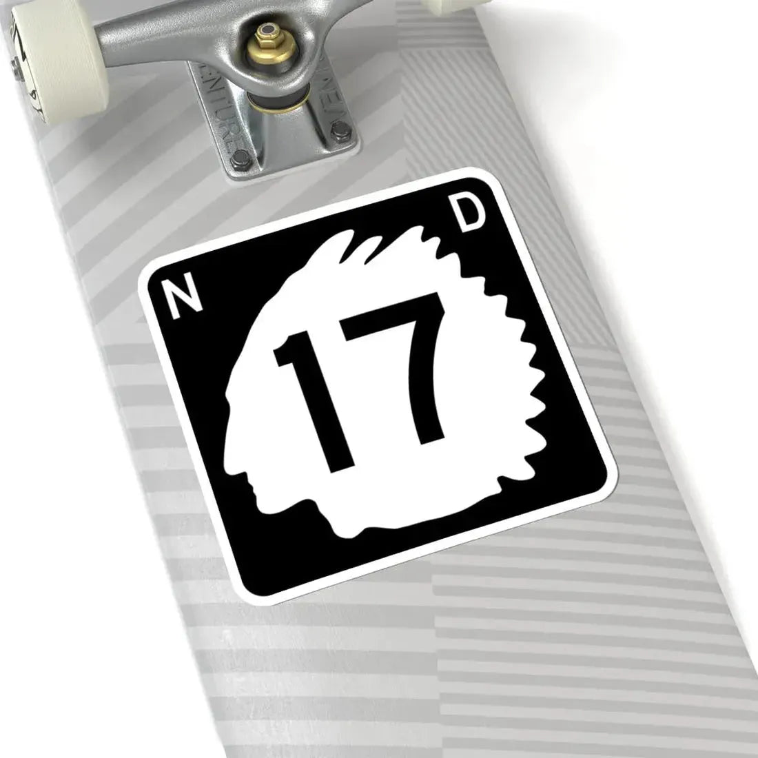 North Dakota 17 (North Dakota) (Road Sign) STICKER Vinyl Kiss-Cut Decal - The Sticker Space