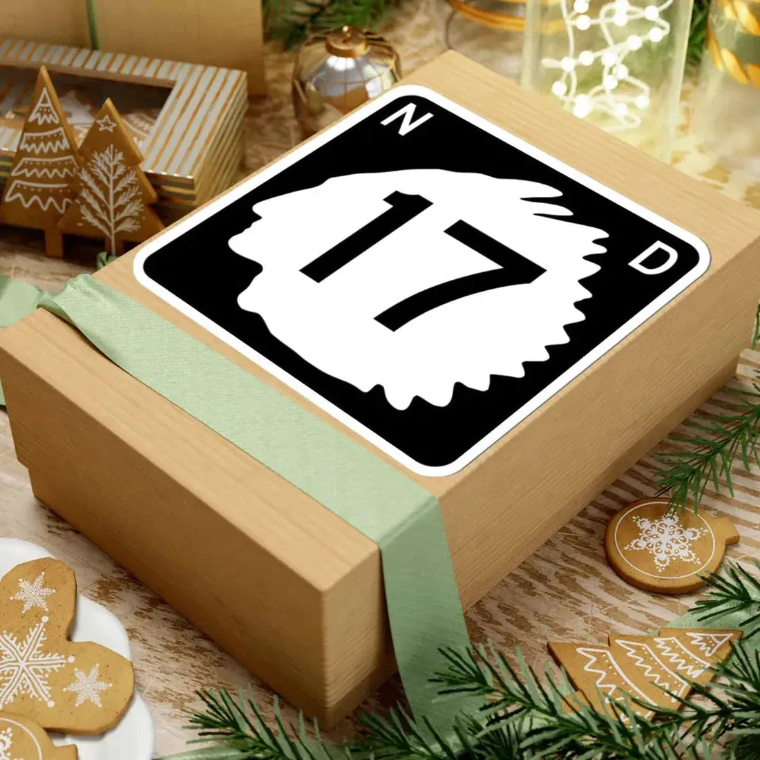 North Dakota 17 (North Dakota) (Road Sign) STICKER Vinyl Kiss-Cut Decal - The Sticker Space