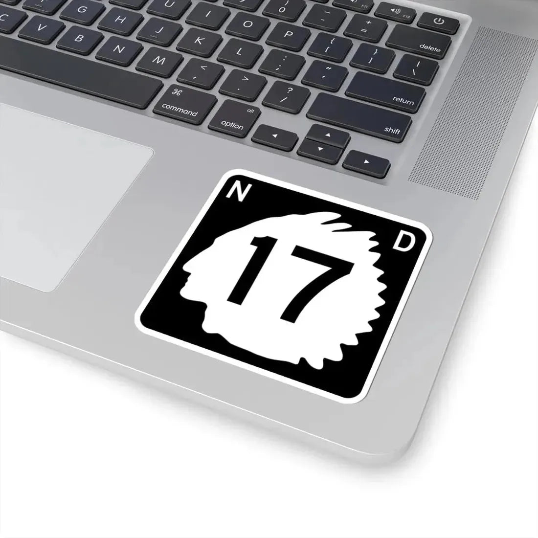 North Dakota 17 (North Dakota) (Road Sign) STICKER Vinyl Kiss-Cut Decal - The Sticker Space